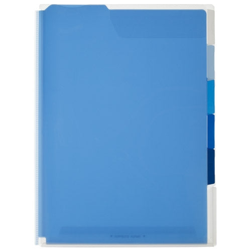 キングジム スーパーハードホルダー5山 766T アオ