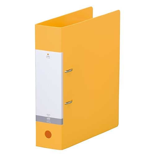 LIHITLAB. D型リングファイル A4S G2280-5 黄 4903419120665