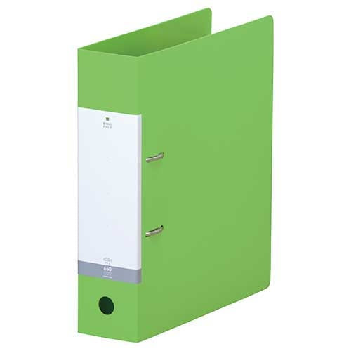 LIHITLAB. D型リングファイル A4S G2280-6 黄緑 4903419120672
