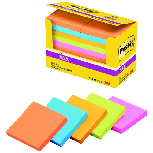 スリーエムジャパン Post-it強粘着パワーパック 5色 6542SS-NE 4548623619590
