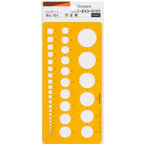 ウチダ テンプレート円定規1-843-0101 4951754003006