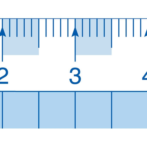 Reimei Fujii Easy-to-read grid ruler 36cm AJH408 4902562339733
