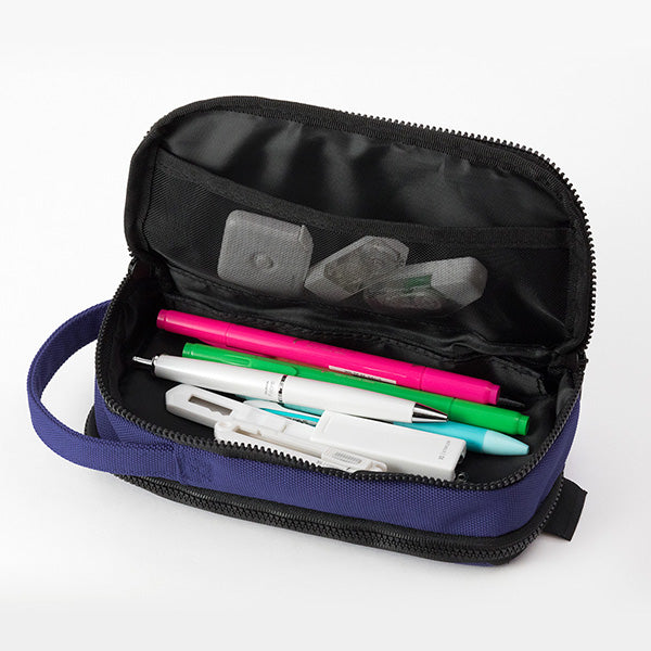 41786006 デザインフィル ミドリ ペンケース 2ウェイポーチ ペンポーチ コーデュラ 青 41786006 ミドリ 41786006　4902805417860（3セット）