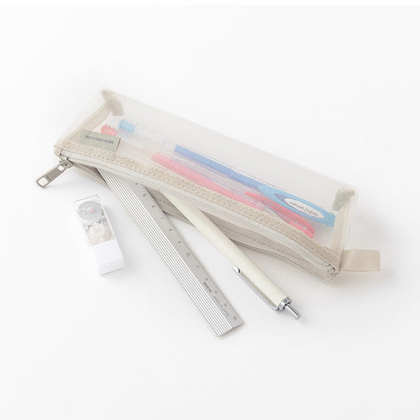 ミドリ メッシュペンケースグレーＡ 41829006　4902805418294（10セット）