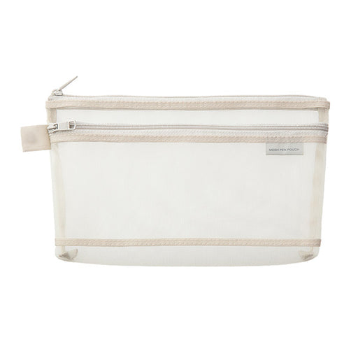 ミドリ メッシュペンポーチグレーＡ 41833006　4902805418331（10セット）