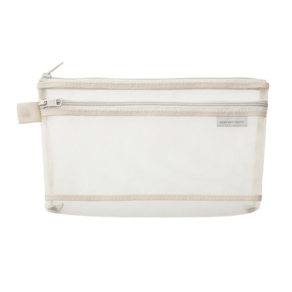 ミドリ メッシュペンポーチグレーＡ 41833006　4902805418331