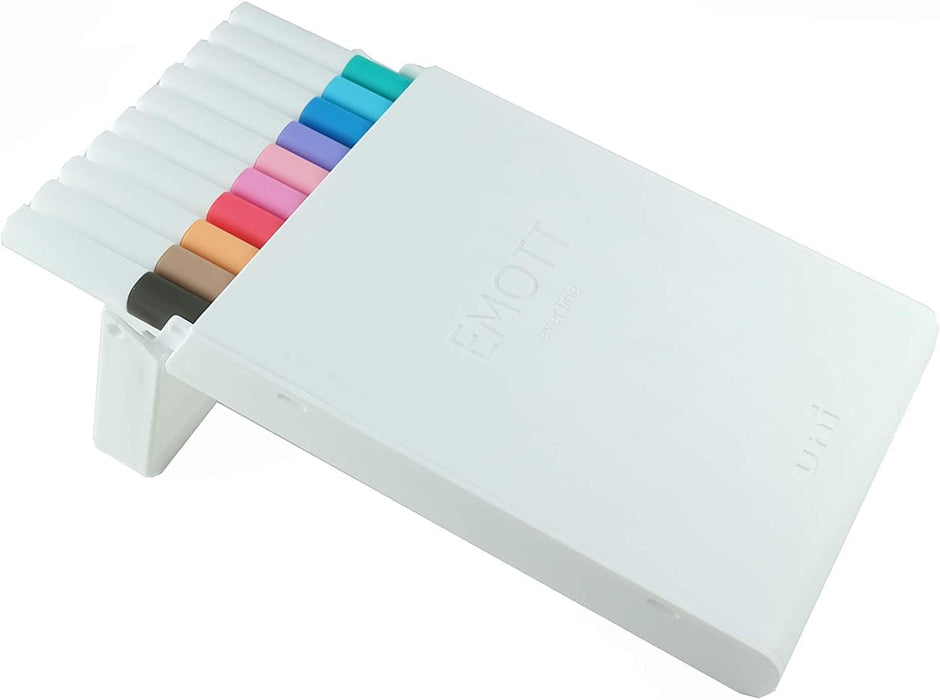 三菱鉛筆 水性ペン EMOTT エモット 10色 No.2 PEMSY10C.NO2 4902778248379