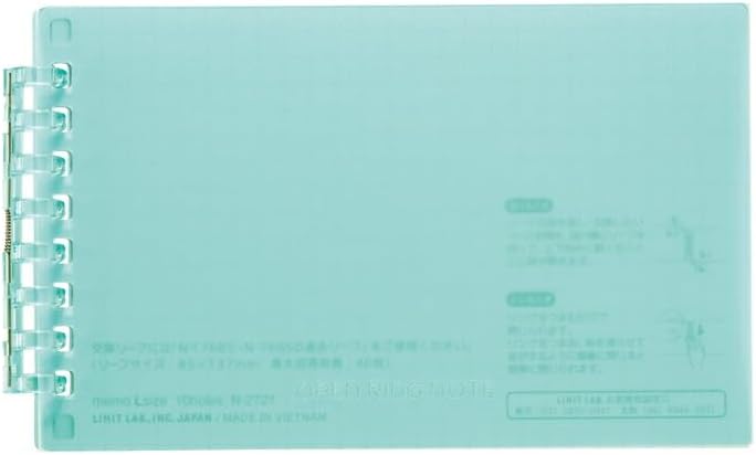 リヒトラブ オープンリングノート メモLサイズ 5mm方眼罫 グリーン N-2721-7　4903419360450（10セット）