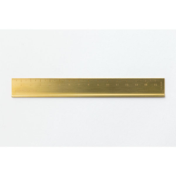 ミドリ ブラス 定規 無垢 デザインフィル 4902805421676（10セット）