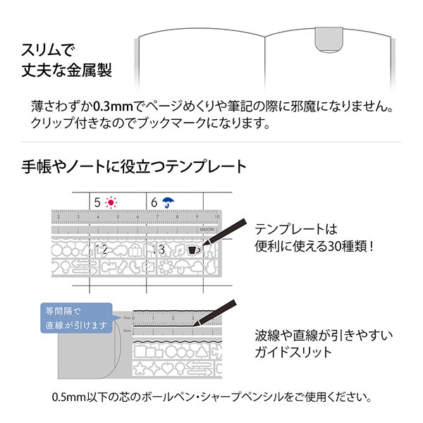 ミドリ クリップルーラーシルバーＡ 42289006　4902805422895