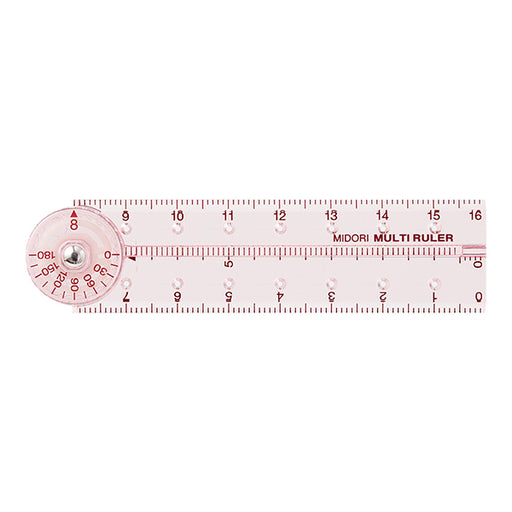ミドリ マルチ定規＜１６ＣＭ＞ピンクＡ 42298006　4902805422987