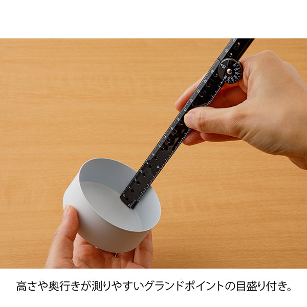 ミドリ マルチ定規＜３０ＣＭ＞黒Ａ 42300006　4902805423007（10セット）