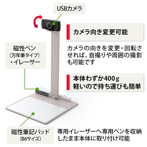 プラス 筆記パッド付き書画カメラ LWP-KAB6 4977564724481