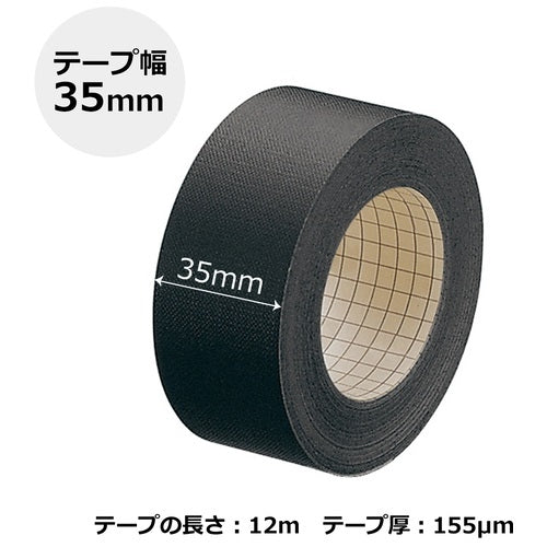 プラス 紙クロステープ AT-035JC 35mm×12m 黒10巻