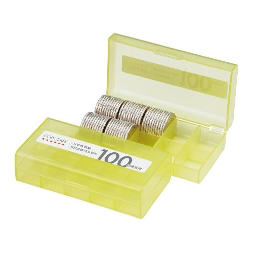Открытый футляр для монет Kogyo M-100W для хранения 100 иен, 100 штук 4970115616952