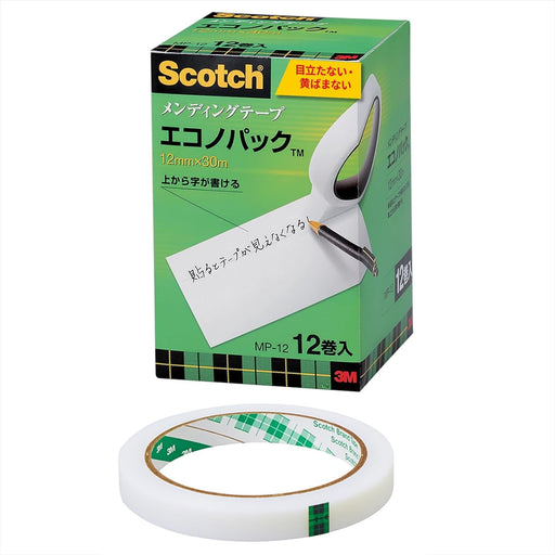 3M スコッチ メンディングテープ 12mm×30m 芯76mm 12巻 MP-12