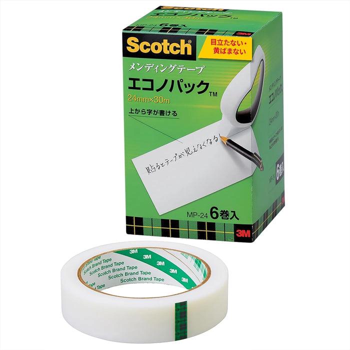 3M スコッチ メンディングテープ 24mm×30m 芯76mm 6巻 MP-24