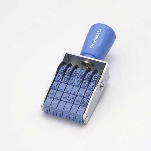 シヤチハタ 回転ゴム印 CF-62G 欧文6連2号 ゴシック 4974052171109