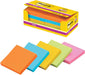 ポスト イット 強粘着ノート 75x75mm 90枚x10個 蛍光 6541SS-NE（10セット）