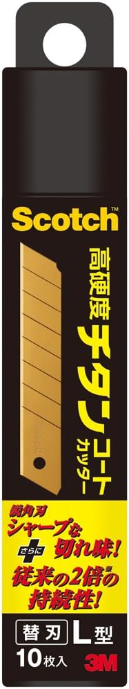 3M スコッチ チタンコートカッター 替え刃 Lサイズ 10枚 TI-CRL10（10セット）