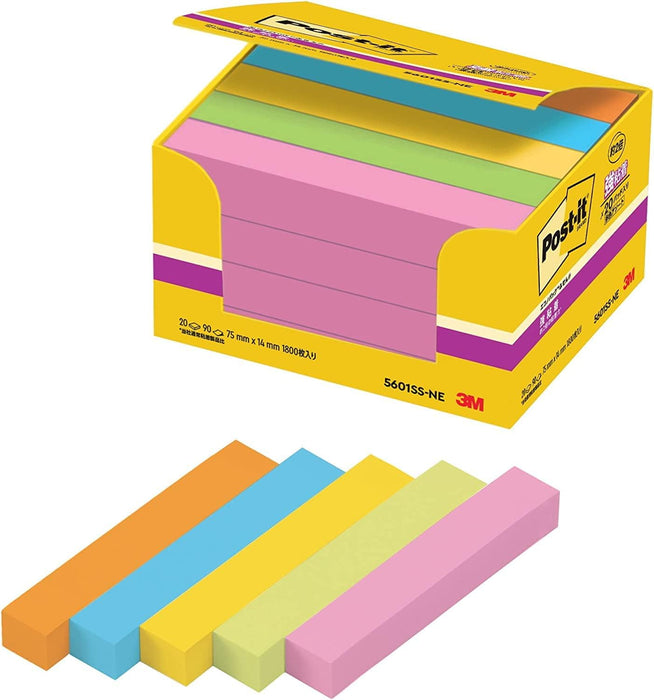 スコッチ・３Ｍ ポスト・イット(R) エコノパック(TM) 強粘着見出し小 5601SS-NE 20個パック ネオンカラー混色