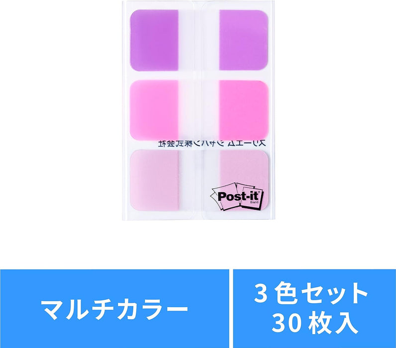 スリーエム ポストイット フィルムインデックス厚口マルチカラー7 フラミンゴ 40mm×18mm 10枚×3パッド 686MC-7 ふせん 付箋 カラフル