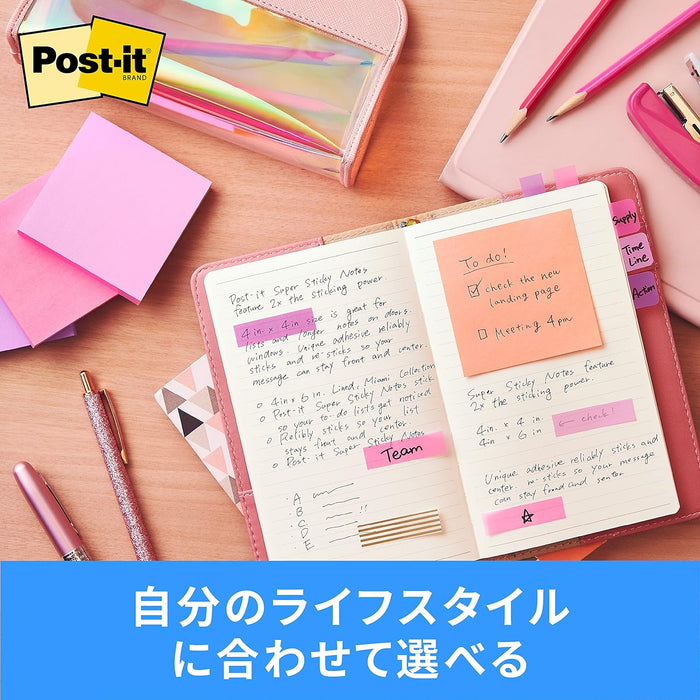 スリーエム ポストイット フィルムインデックス厚口マルチカラー7 フラミンゴ 40mm×18mm 10枚×3パッド 686MC-7 ふせん 付箋 カラフル