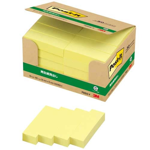 3M Japan Post-it-Recyclingpapier zur Kostenreduzierung 7002-Y Gelb 4519001437792