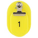 Nishi Kei Tag ibu bapa-anak #7161 BO-1Y 1-50 (50 pasang) Kuning 4976049071614
