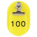 Nishi Kei Etiqueta padre-hijo #7162 BO-51Y 51-100 (50 pares) Amarillo 4976049071621