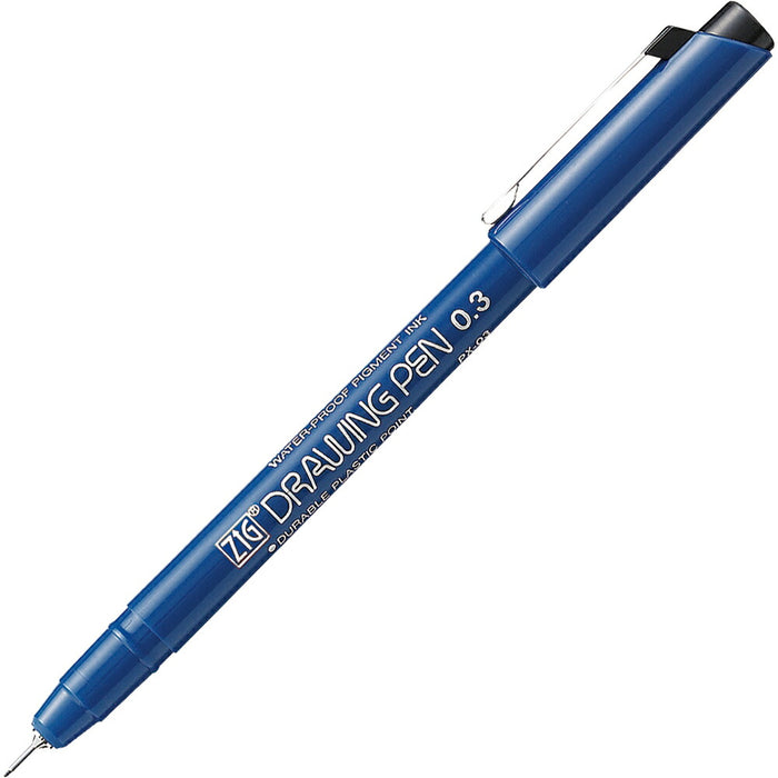 呉竹 ZIG ドローイングペン 0.3 黒 PX-03（10セット）