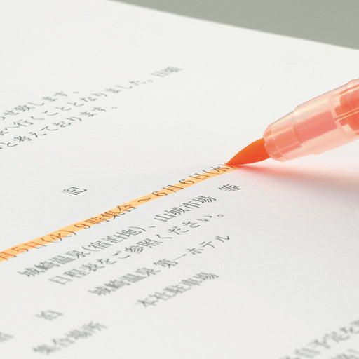 呉竹 ZIG ブラッシュハイライト サッと C+ 蛍光オレンジ BHSC-55-111（10セット）