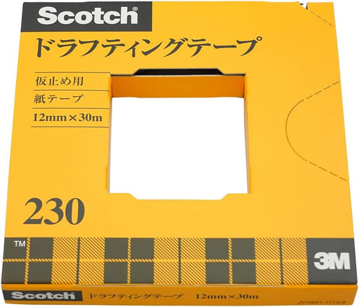 3M スコッチ ドラフティングテープ 12mm×30m カッター付 紙箱入り 230-3-12