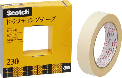 3M スコッチ ドラフティングテープ 24mm×30m カッター付 紙箱入り 230-3-24（10セット）