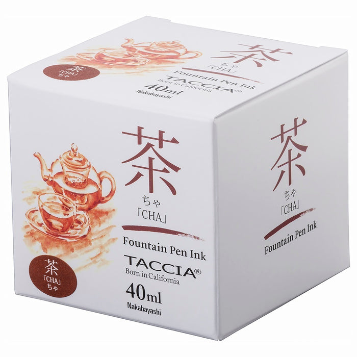TACCIA【タッチア】　万年筆用インク（水性染料）　すなおいろ・インク 40ML　ちゃ　TFPI-WD40-03