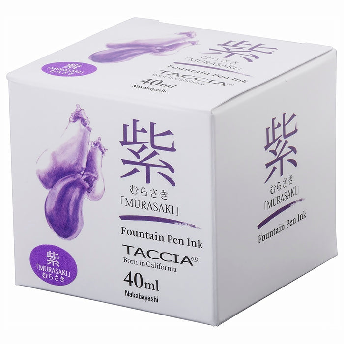 TACCIA【タッチア】　万年筆用インク（水性染料）　すなおいろ・インク 40ML　むらさき　TFPI-WD40-08