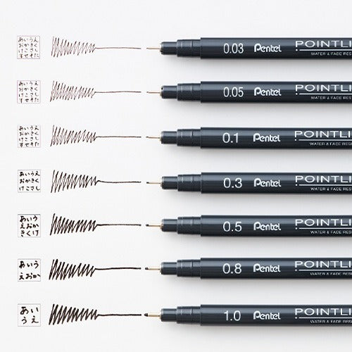 Pentel_Point Liner 0,05 negro/4902506427144 (10 juegos)