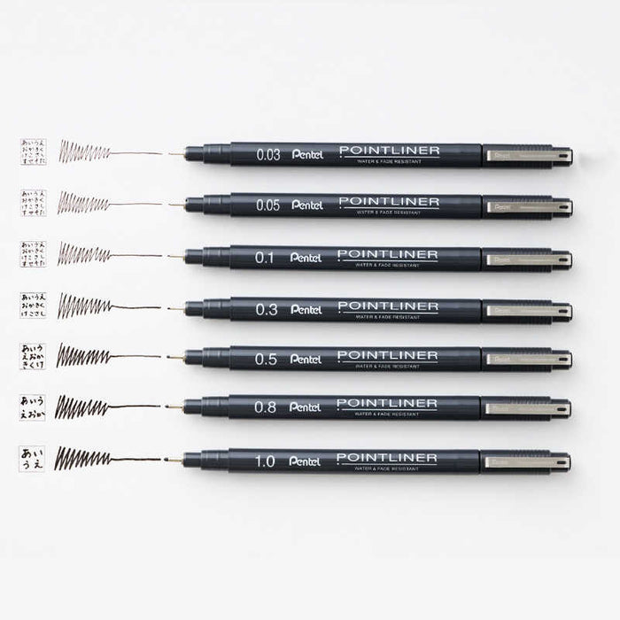 Pentel_Point Liner 0.5 Negro Juego de 3/4902506437891