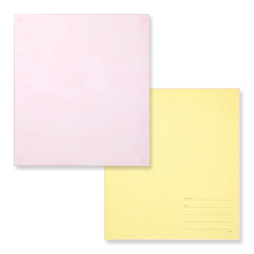 Midori/33244006_Color colored paper with sticker floral pattern/4902805332446