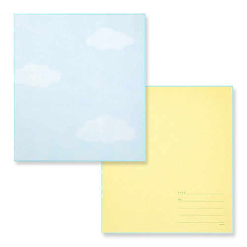 Midori/33245006_Color colored paper with sticker balloon pattern/4902805332453