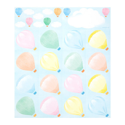 Midori/33245006_Color colored paper with sticker balloon pattern/4902805332453