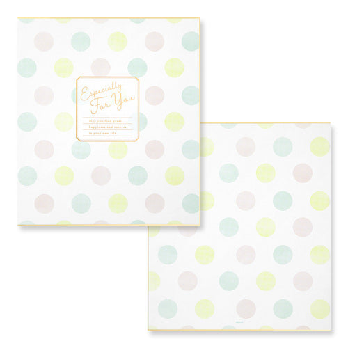 Midori/33247006_Color colored paper with stickers translucent bi-fold dot pattern/4902805332477