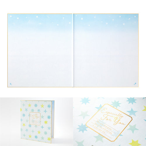 Midori/33248006_Colored colored paper with stickers, translucent, bi-fold, star pattern/4902805332484