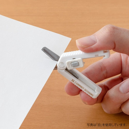 Midori_XS Tijeras compactas, hoja dentada, azul marino/4902805356503 (5 juegos)