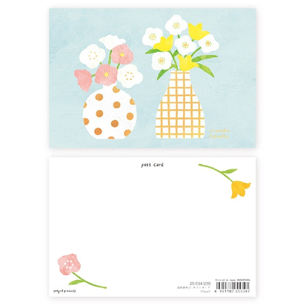 孔雀燙金明信片花瓶 25-534 4961187255347（5 套）