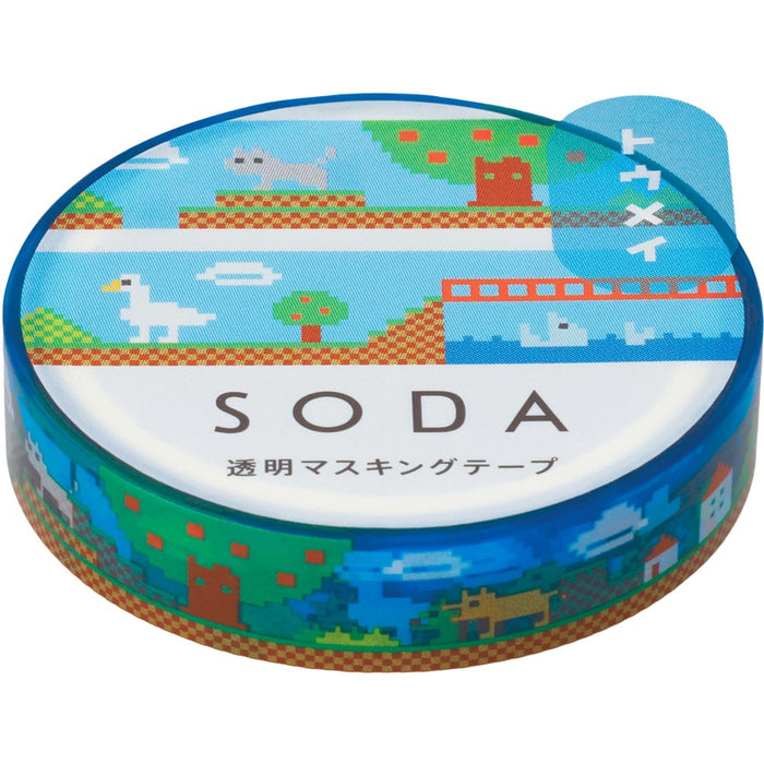 キングジム 透明マスキングテープ SODA ドット  CMT10-010 　4971660061914（10セット）