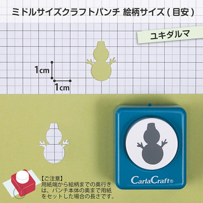 カール事務器 ミドルサイズクラフトパンチCP-2ユキダルマ（10セット）