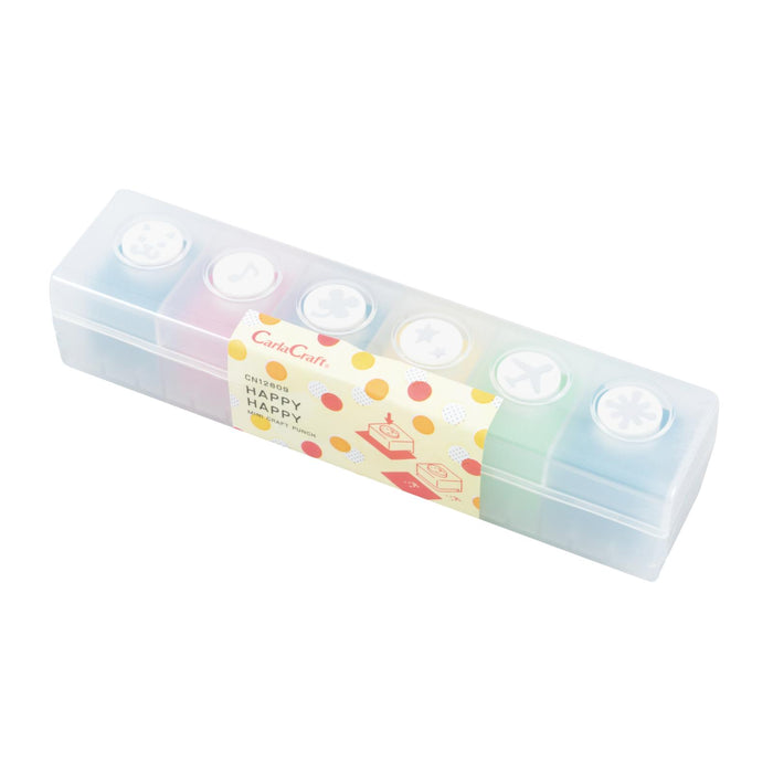 カール クラフトパンチセットハッピーハッピー CN12809　4971760805333