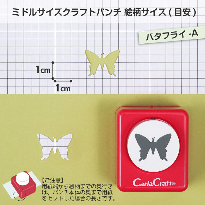 カール事務器 ミドルサイズクラフトパンチCP-2バタフライ-A（10セット）