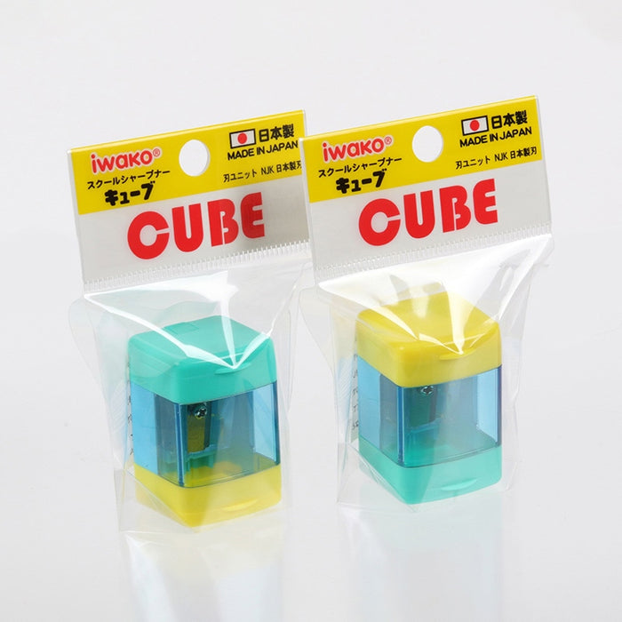 イワコー スクールシャープナーキューブ ブルー SH-CUB002 4991685020222（6セット）